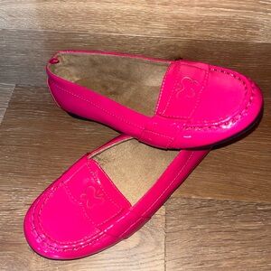 GAP Kids Bright Pink Loafers Butterfly patent leather